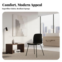 Minimalist Design Molded Shell Chair Ergonomic Backrest Dining Seating Armless Indoor Furnishing High-Density Foam Cushion for Homeowners, Business Owners, Reception Area, Office, Kitchen, Living Room