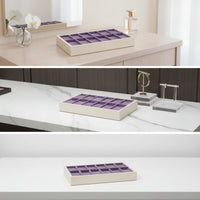 Velvet-Lined Watch Display Tray Padded Watch Organizer Tray Open-Top Safeguarding for Countertop