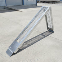 Folding Ramp with Strap Lightweight Motorcycle Ramp Compact for Trailers, Garages