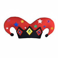 Harlequins Clown Hat Black and Checkered Fool Hat Funny Party Accessory for April Fools, Stage Performance