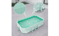 Foldable Pool Rectangular Non-Inflatable Pool for Family, Young Children, Backyard, Garden, Patio
