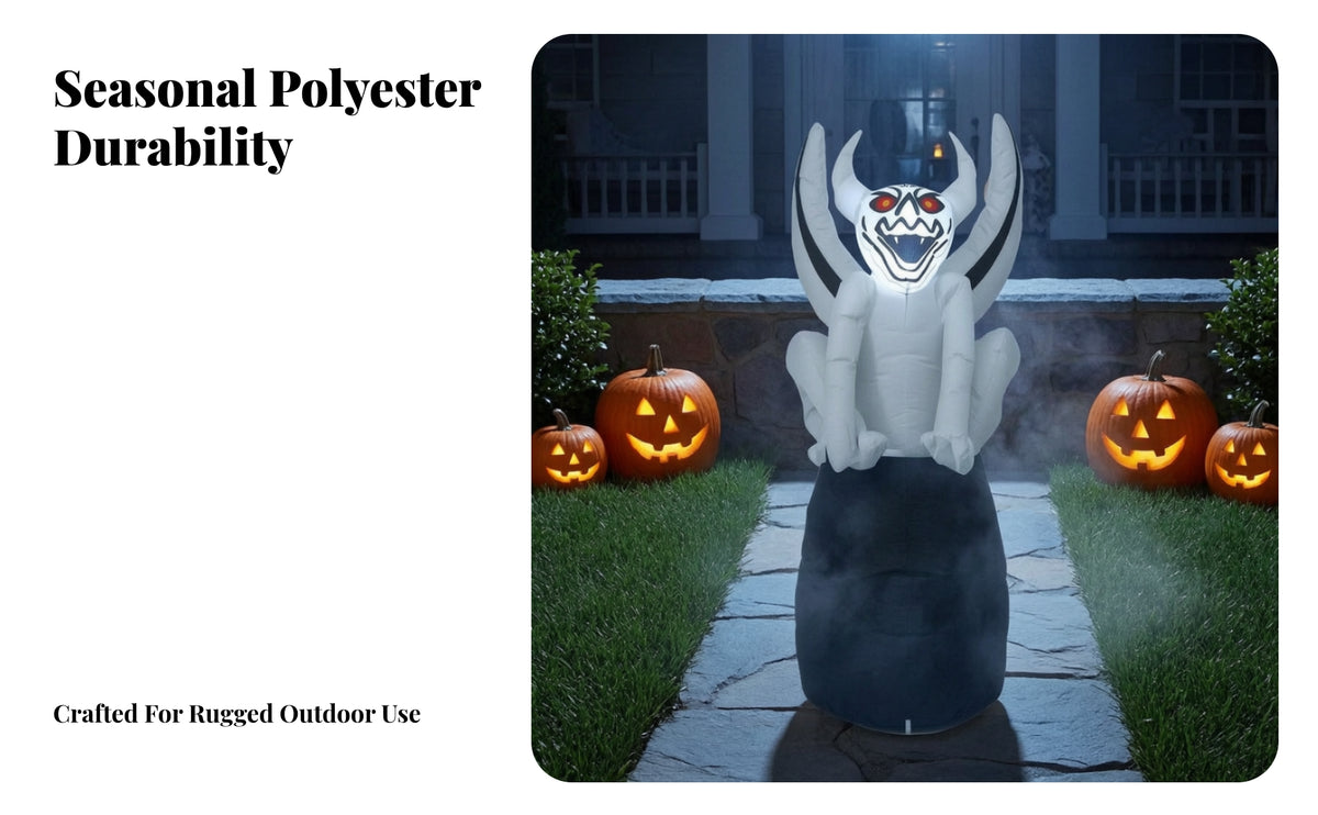 Lighted Inflatable spirits | Internally Illuminated Face, Tethered power cord, for Garden