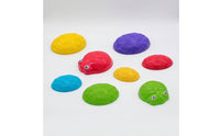 8 Pieces Textured Balance Stepping Stones Coordination Stepping Stones with Anti-Slip Base Colorful Toy Tactile for Preschool