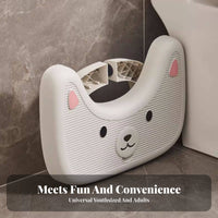 Anti-Slip Folding Toilet Footrest Heavy Duty Foldable Cartoon Squatting Stool Stable Structure Bathroom Accessory Portable for Children Women, Seniors, Home, Potty Training, Travel
