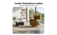 Upholstered rotating Armchair Nordic Design Lounge Chair Highspinerest Support Living Room Furniture for Adults, Readers, Bedroom, perusing corner, Home Office