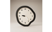 Irregular Wall Clock Decorative Analog Wall Clock Slim Clear Contrast for Minimalists, Living Room, Bedroom