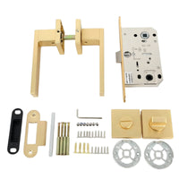 Door Lock Set Square Split Handle Lock Set Interior Hardware for Washroom
