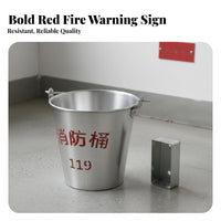 Heavy Duty Semi-Circular Fire Pail Thickened Bottom Wall-Mounted Sand Pail Long-Lasting Metal Firefighting Pail Wide Opening for Safety Officers, Property Managers, Factory Workers, Gas Stations, Factories, Warehouses, Workplaces