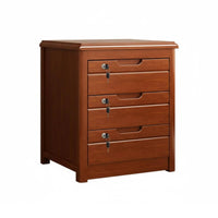 With Lock Multi-Drawer Nightstand Pre-Assembled Bedside Table Easy Assembly Bedroom Cabinet Modern Design for Homeowners, Apartment Dwellers, Families, Living Room, Home Office