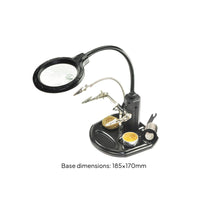 Soldering Station with Magnifier Flexible Helping Hands Soldering Tool Magnifying Glass with Light Lighted for Technicians