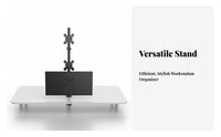 VESA Compatible Multi Monitor Desk Stand Height Adjustable Triple Monitor Stand Portrait & Landscape Rotation 3 Screen Desk Mount Ergonomic for, Designers, Traders, Workstation, Gaming Setup