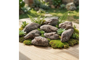 7 Pieces Imitation Rock Lifelike Rock Landscape Ornament Faux Stone Weathered Decor Natural for Indoor Landscaping