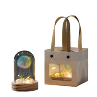 Gift Idea Floral Crystal Ball Lamp Decorative Accent Floral Dome Lamp Delicate Design Glass Dome Night Light LED Lighting for Desktop, Bedside