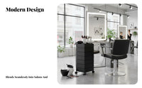 Salon Assistance Cart Space Saving Multi-Tier Storage Trolley Rolling Utility Cart Sturdy Mobile Storage Cabinet on Wheels