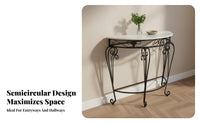 Iron Console Table Sturdy Structure for Corridor