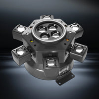 Multi-Lens Moving Head Light with 6 Arms Rotating Moving Head Stage Light Compact Multifunctional for Clubs