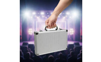 Shockproof Wireless Audio Device Carrying Case Portable Double Audio Device Storage Box Drop-Proof for Performers, Singers, KTV, Travel
