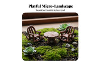Miniature Rocking Chair Micro Landscape Decor Fairy Garden Rocking Chair Decorative Accent Terrarium Accessory for Crafters, Hobbyists, Potted Plants