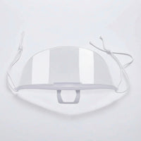 10 Pieces Hygienic Clear Mouth Guard with Ear Loops Adjustable Clear Face Mask with Chin Rests Lightweight Open Mouth Mask with Chin Rests Breathable for Food Service Workers, Servers, Receptionists, Restaurants, Kitchens, Salons