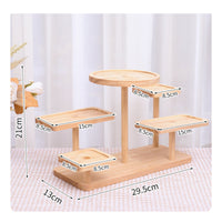 Versatile Multi-Tier Display Rack Long-Lasting Tiered Display Stand Stable Household Storage Easy to Clean for Desk