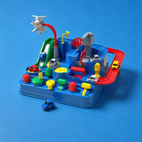 With Ramp Multi-Level Car Playset Interactive Toy Car Track Set Bright Colors Road Track Playset Plastic for Children