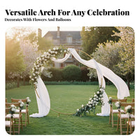 Metal Circle Backdrop Stand Sturdy Wedding Circle Backdrop Round Balloon Arch Easy Assembly Circular Metal Frame Stable Base