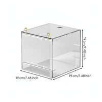 Easy to Clean Acrylic Bird Bathing Enclosure Parrot Bath Tub Leak Proof Bird Enclosure Shower Box Space-Saving for Parrots, Budgies