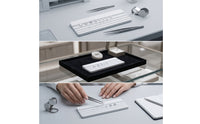 Diamond Sorting Tray Grooved Gem Sorting Tray with Grooves Board Rectangular White for Jewelers, Jewelry Making