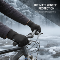 Men's Winter Warm Gloves with Fleece Lining, Waterproof, Non-slip, Cold-Resistant for Outdoor Cycling, Climbing, and Skiing