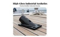 Stainless Steel Stanchion Base Boat Handrail Base Heavy Duty Black Tube Flange for DIY Enthusiasts, RV Owners, Boats, Decks, Docks