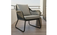 Wicker Sofa Set Woven Design Rattan Lounge Set Metal Frame Comfortable Thick Cushions for Balcony, Terrace