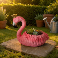 Resin Flamingo Pot Outdoor Decoration Garden Decor for Yard