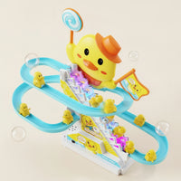 Automatic Electric Duck Climbing Stairs Toy Motorized Duck Climbing Stairs Toy Cute Playset Interactive for Toddlers, Kids, Playroom, Early-Learning Corner