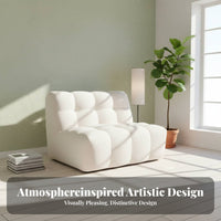 Curved configurable Sofa billowyLike Shape Living Room Furniture Soft Upholstery No Assembly Required for Apartment Dwellers