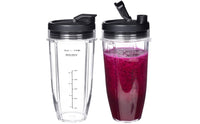 2 Pieces  Compatible Blender Cup Blender Cup with Sip Lid Food Grade Replacement Blending Vessel for Outdoors