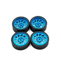 RUICHEN TECHNOLOGY 1/28 RC Car Upgrade 26.5mm Racing Wheel Hub and Tire for Wltoys Kyosho Mini
