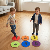 24 Pieces Numbered Carpet Markers Educational Carpet Markers with Numbers Colorful for Teachers, Preschoolers, Classroom, Preschool, Playroom