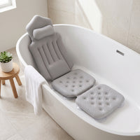 Bathtub Cushion with Headrest Anti-Slip Bathtub Mattress with Suction Cups for Adults, Home Spa