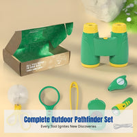 Children's Observation Box, Outdoor Investigator Set with Magnifier, Compass, Binoculars, Exploration Toy