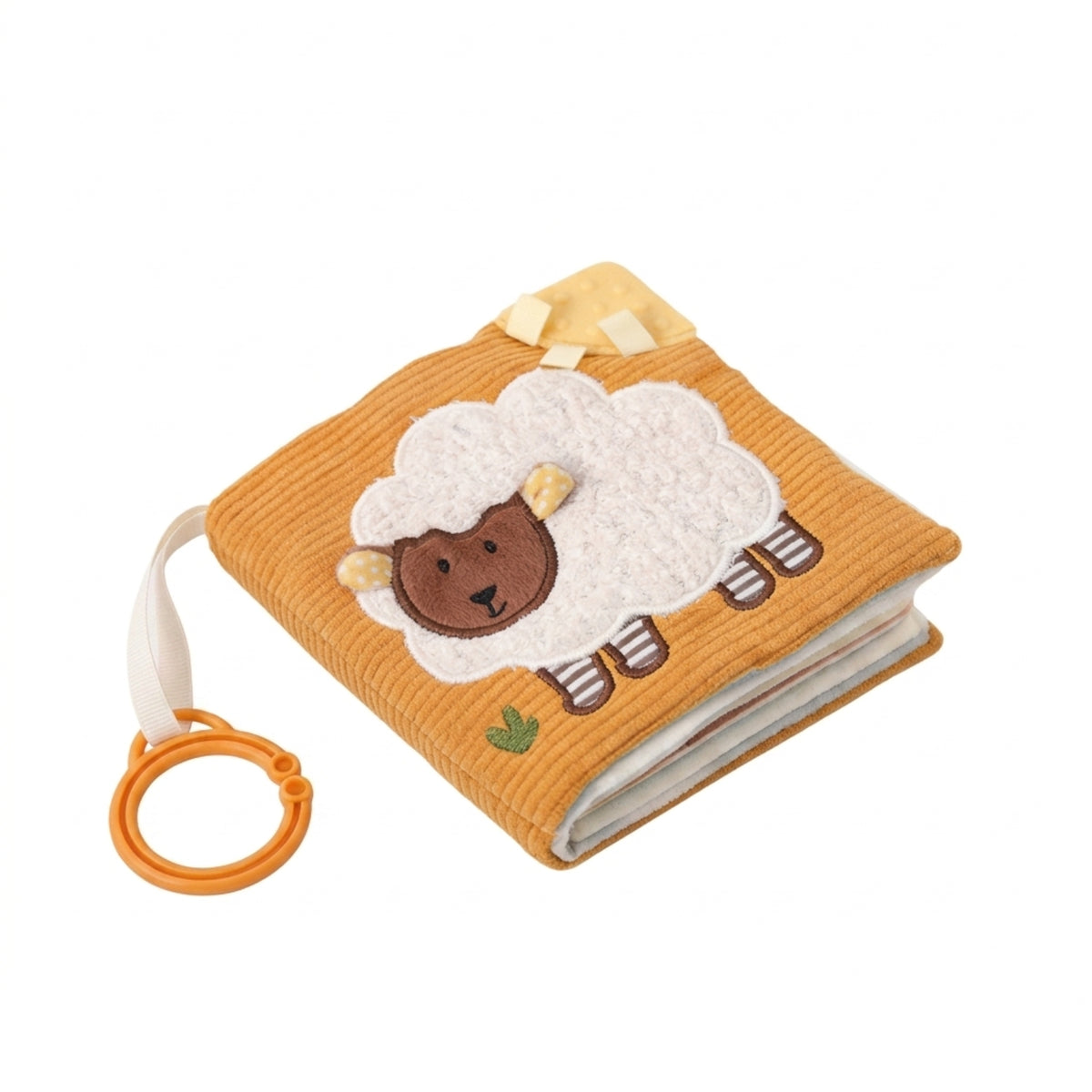 Cloth Book Crinkle Textile Book Sensory Toy Foldable Baby Books Lightweight for Babies, Stroller, Tummy Time