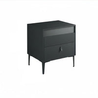 Modern Design Bedside Nightstand with Drawers Space-Saving Nightstand with Drawer and Shelf Rounded Corners Bedroom Furniture genuine wood Legs for Apartment Dwellers, Homeowners, Students, Office