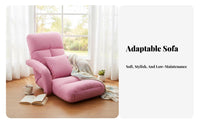 Removable and Washable Cover Adjustable Backrest Lounger Comfortable Armrests Adjustable Padded Lounger Multi-Functional Lazy Sofa Ergonomic Support for New Mothers, Students, Young Adults, Bay Window, Nursing, Living Room, Small Apartments