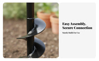 Easy Digging Garden Auger Spiral Drill Bit Heavy Duty Hand Auger Drill Time Saving Manual Post Hole Digger Multi-Purpose for Homeowners, Landscapers, DIY Enthusiasts, Planting, Soil Mixing, Yard, Lawn