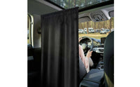 2 Pieces Light Blocking Blackout Partition Curtain Easy to Install Car Blackout Divider Sun Shade Front Rear Seat Partition Sunshade for Van, Rv, Camping, Travel