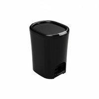 Large Capacity Foot Pedal Trash Can Hands-Effortless Operation Step-on Trash Can Stylish Design Foot Pedal Garbage Bin Odor-Sealing Lid for Bathroom, Living Room, Office