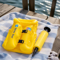 Kids' Inflatable Swim Vest with Buoyancy, Anti-Flip Design for Ages 3+, Swimming Aid
