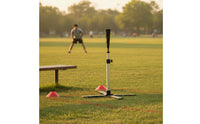 Batting Tee Weighted Hitting Tee Training Stand Telescoping for Softball Players, Home Practice, Garage Workouts