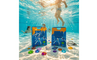 2 Pieces Underwater Search Game Portable Seek and Find Game Set with Mesh Bag Pool Toy Set with Mesh Bag Compact Tear-Resistant