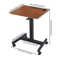 Mobile Electric Standing Desk Rolling Height Adjustable Desk Compact Computer Table Ergonomic for Distant Workers, Students, Home Office, Small Apartments, Living Room