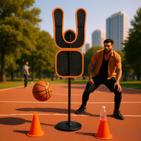 Basketball Defensive Mannequin Reinforced Seams Basketball Training Wall Black Metal Athletic Equipment Gear